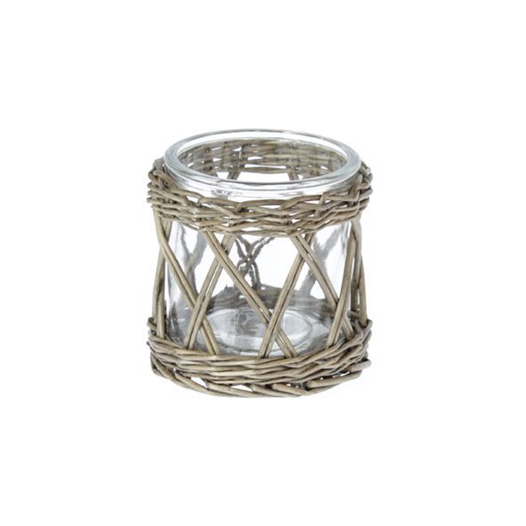 Windlicht Rattan
