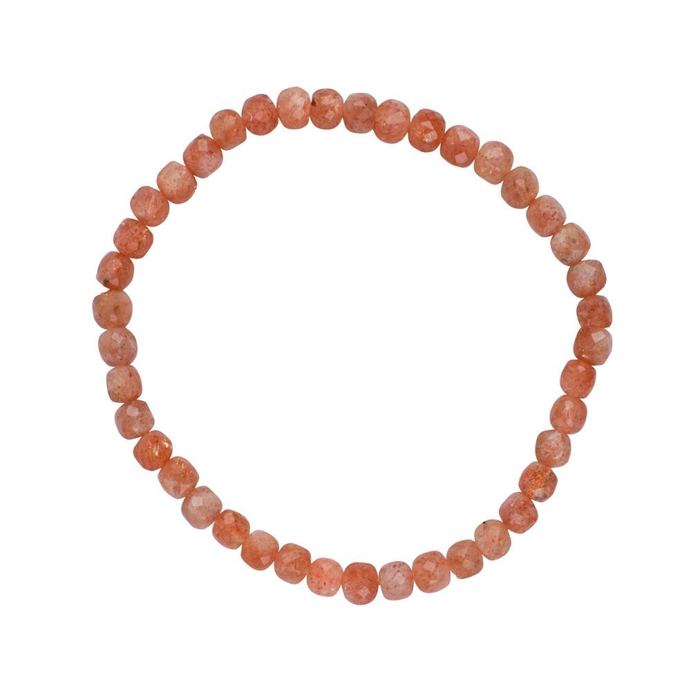 Edelsteinarmband facettiert Würfel | Sonnenstein