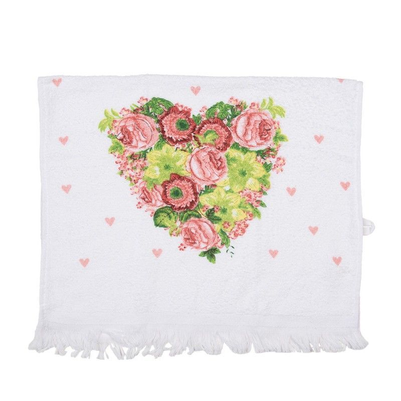 Gästehandtuch Blumenherz
