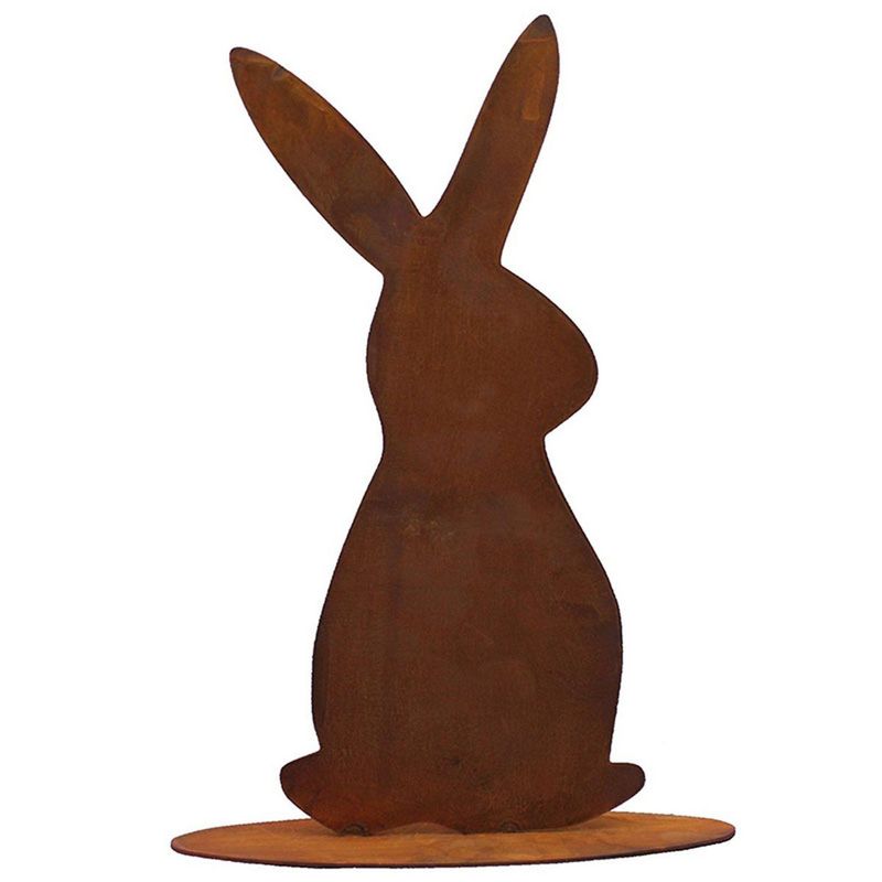 Rost Hase Rost Hase "Franz" auf Bodenplatte
