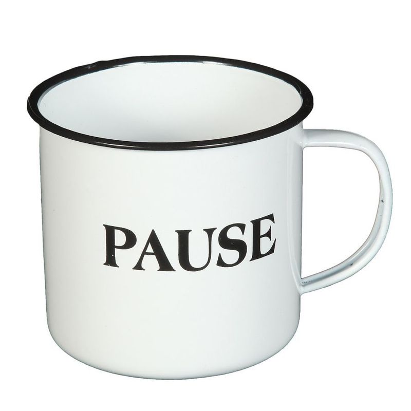Retro Emaille Becher | Pause Retro Emaille Becher | Pause