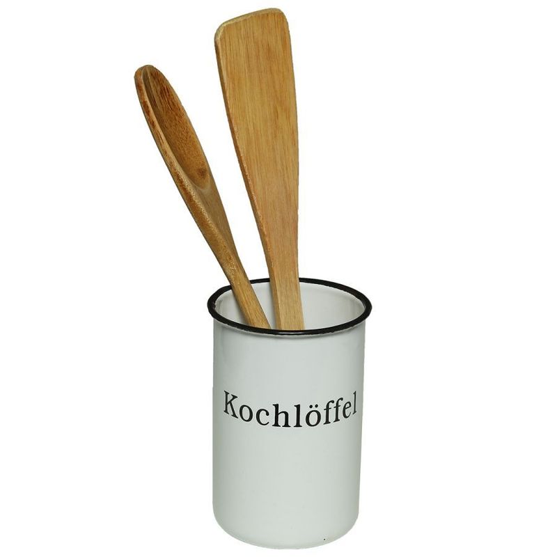 Retro Emaille Kochlöffeltopf Retro Emaille Kochlöffeltopf