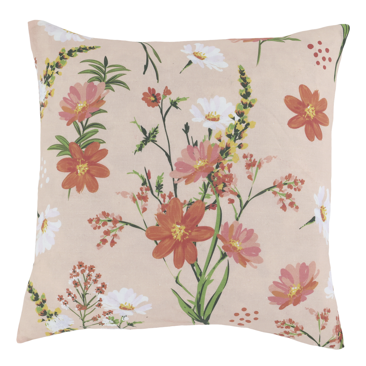 Kissenbezug 50x50 mit Blumenmuster