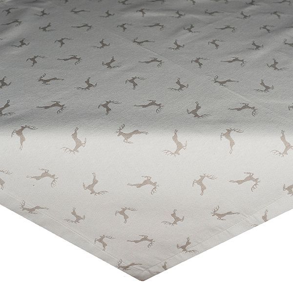 Mitteldecke 85/85 Sprunghirsch beige-hellbraun