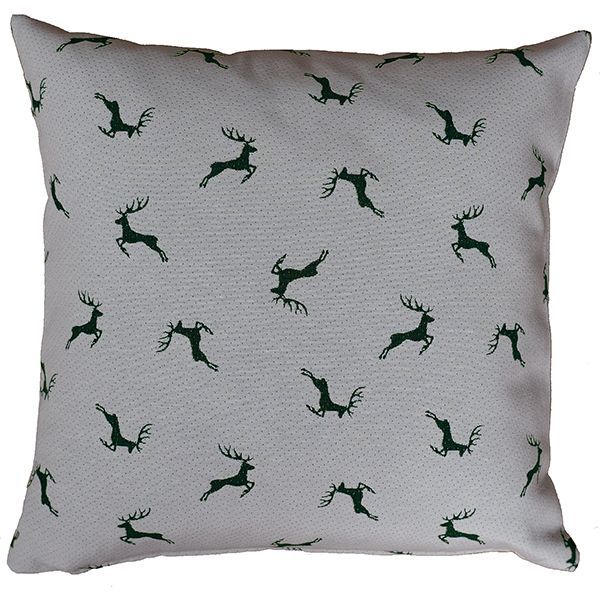 Kissenhülle 40/40 Sprunghirsch beige-grün