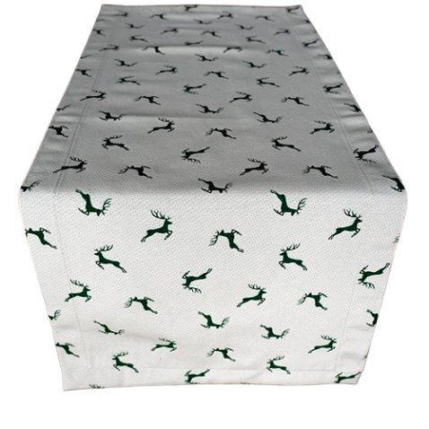 Läufer 40/150 Sprunghirsch grün-beige