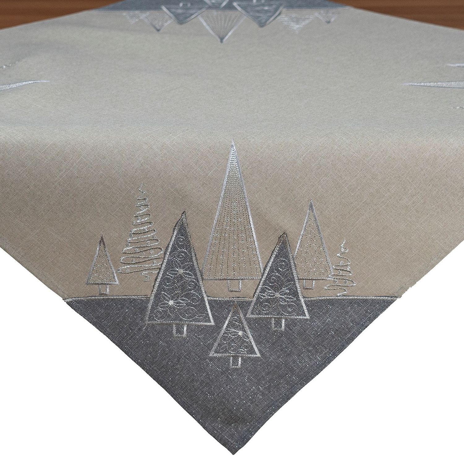 Mitteldecke 85x85 Tannenbäume | grau Mitteldecke 85x85 Tannenbäume | grau