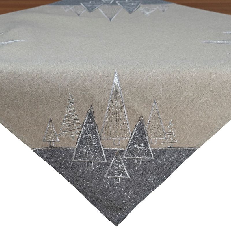Mitteldecke 85x85 Tannenbäume | grau