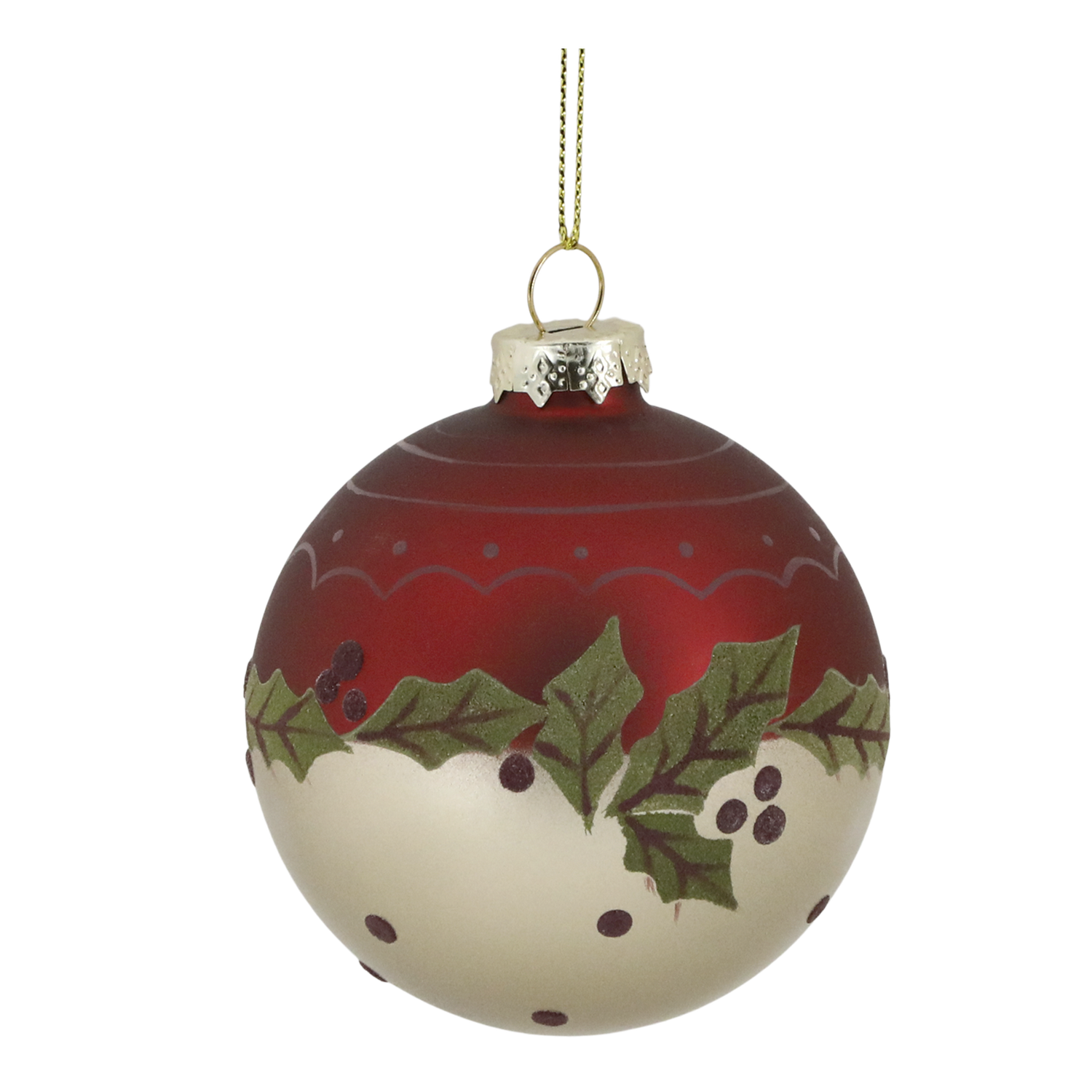 Weihnachtskugel mit Stechpalme