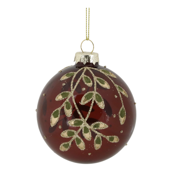 Weihnachtskugel mit Blätter