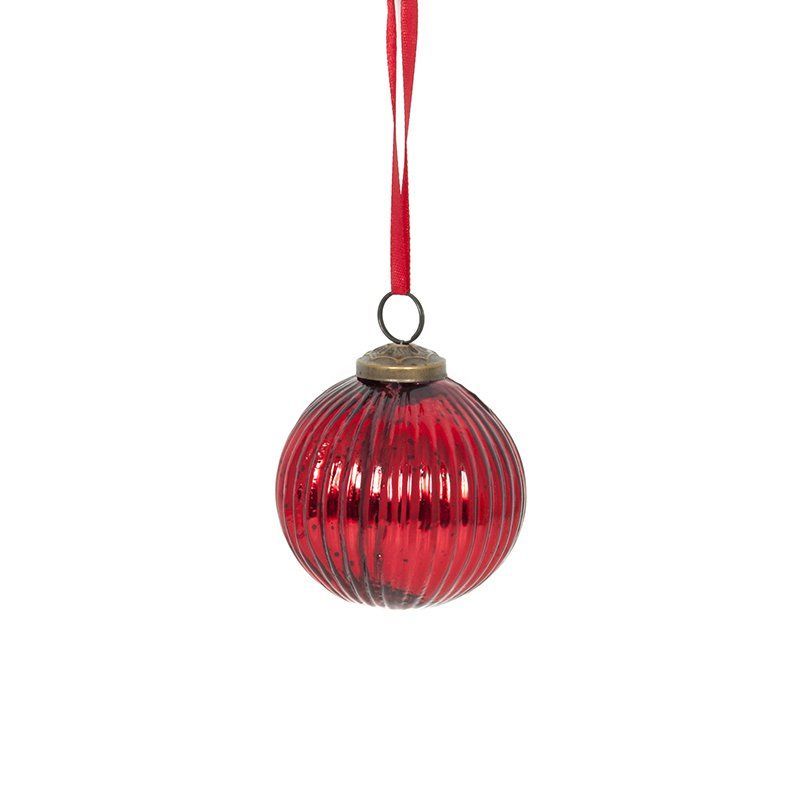 Weihnachtskugel rot mit Muster Weihnachtskugel rot mit Muster