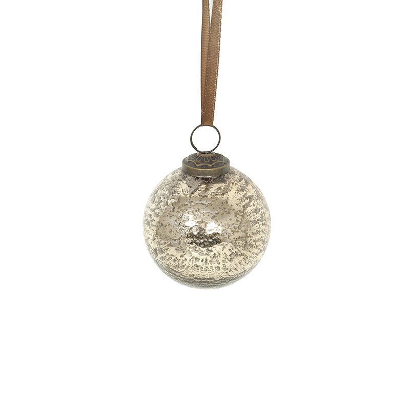 Weihnachtskugel bronze Craquelé