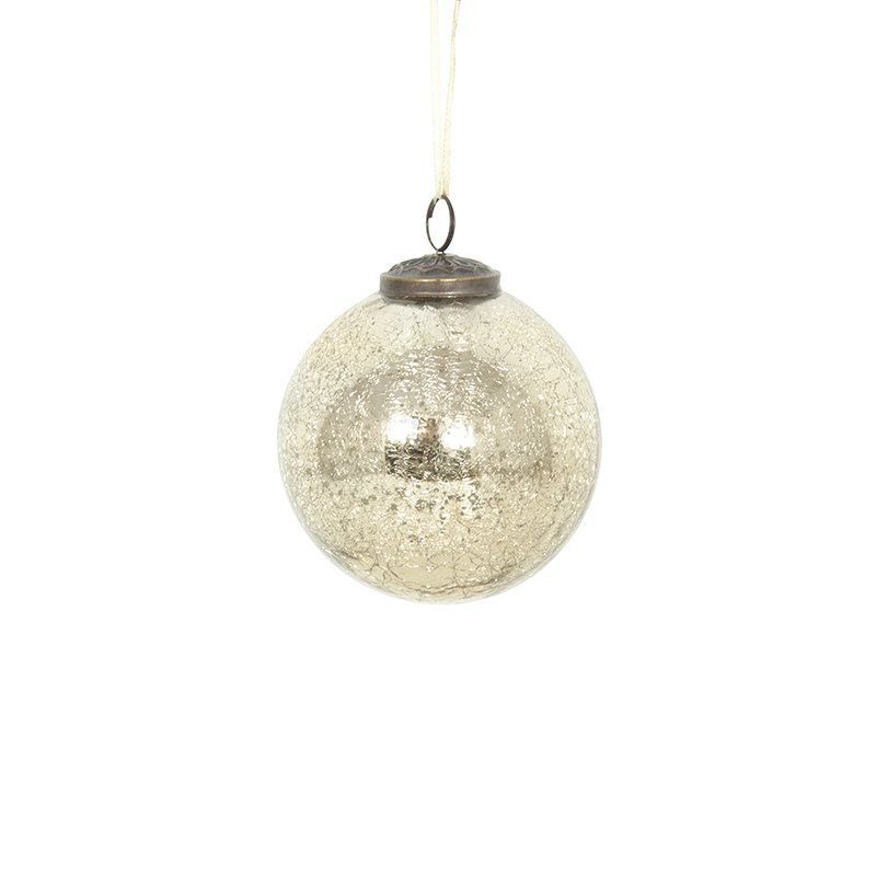 Weihnachtskugel gold Craquelé