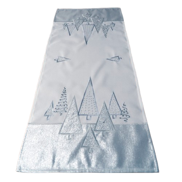 Läufer 40x140  Tannenbäume | weiß