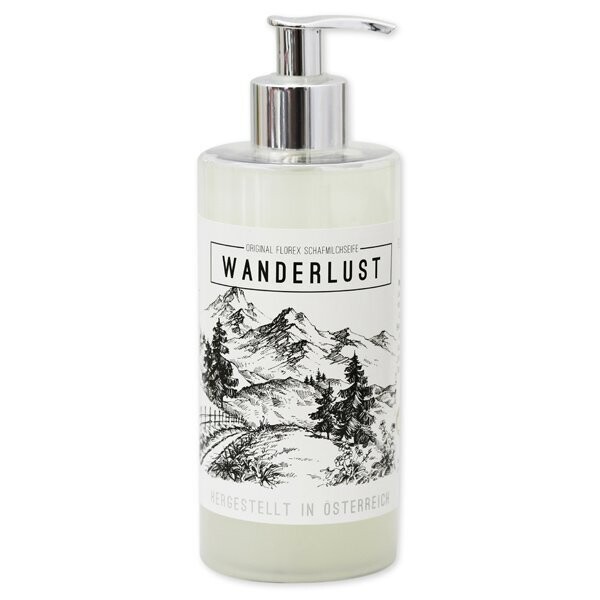 Flüssigseife mit biologischer Schafmilch 400ml Flüssigseife mit biologischer Schafmilch 400ml "Wanderlust", Edelweiß