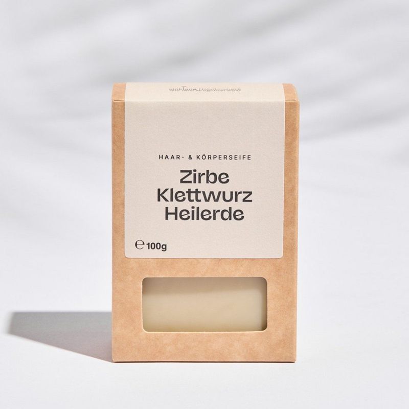 Haarseife Naturbelassen | Zirbe, Heilerde & Klettwurz Haarseife Naturbelassen | Zirbe, Heilerde & Klettwurz