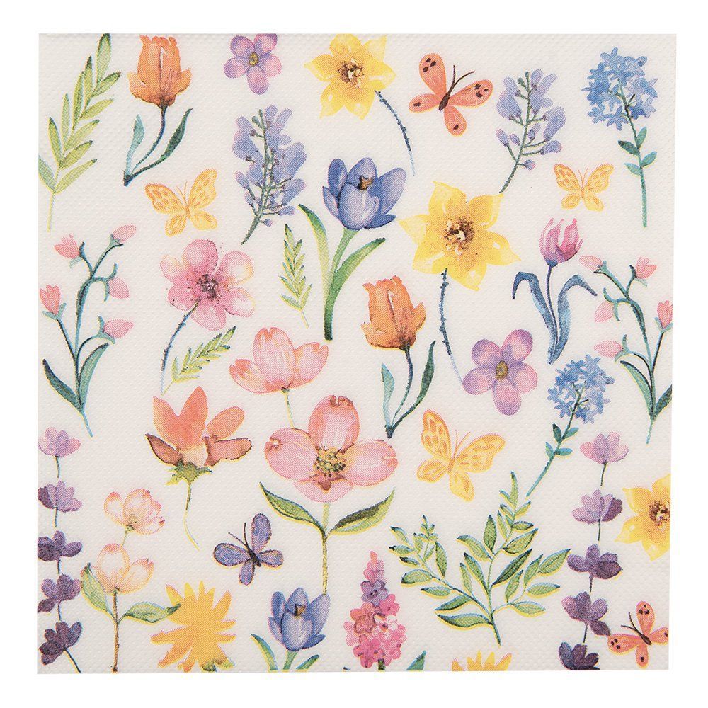 Papierservietten Blumen bunt