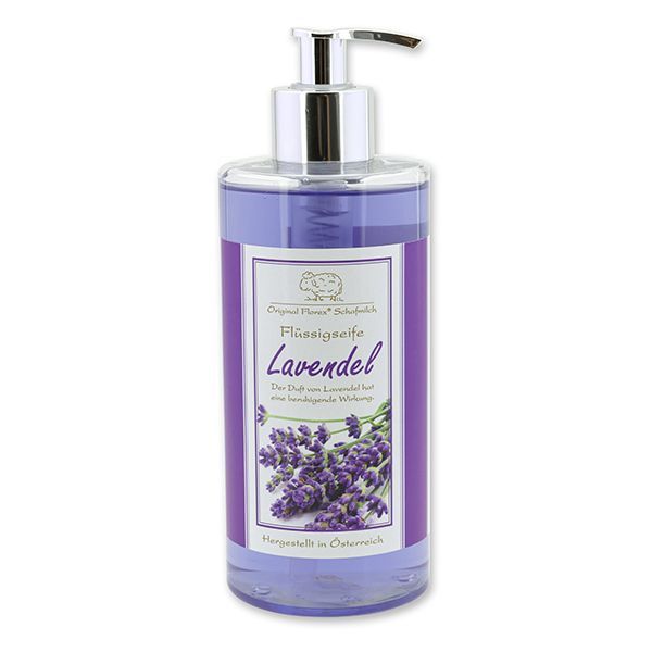 Flüssigseife mit Schafmilch 400ml im Spender, Lavendel