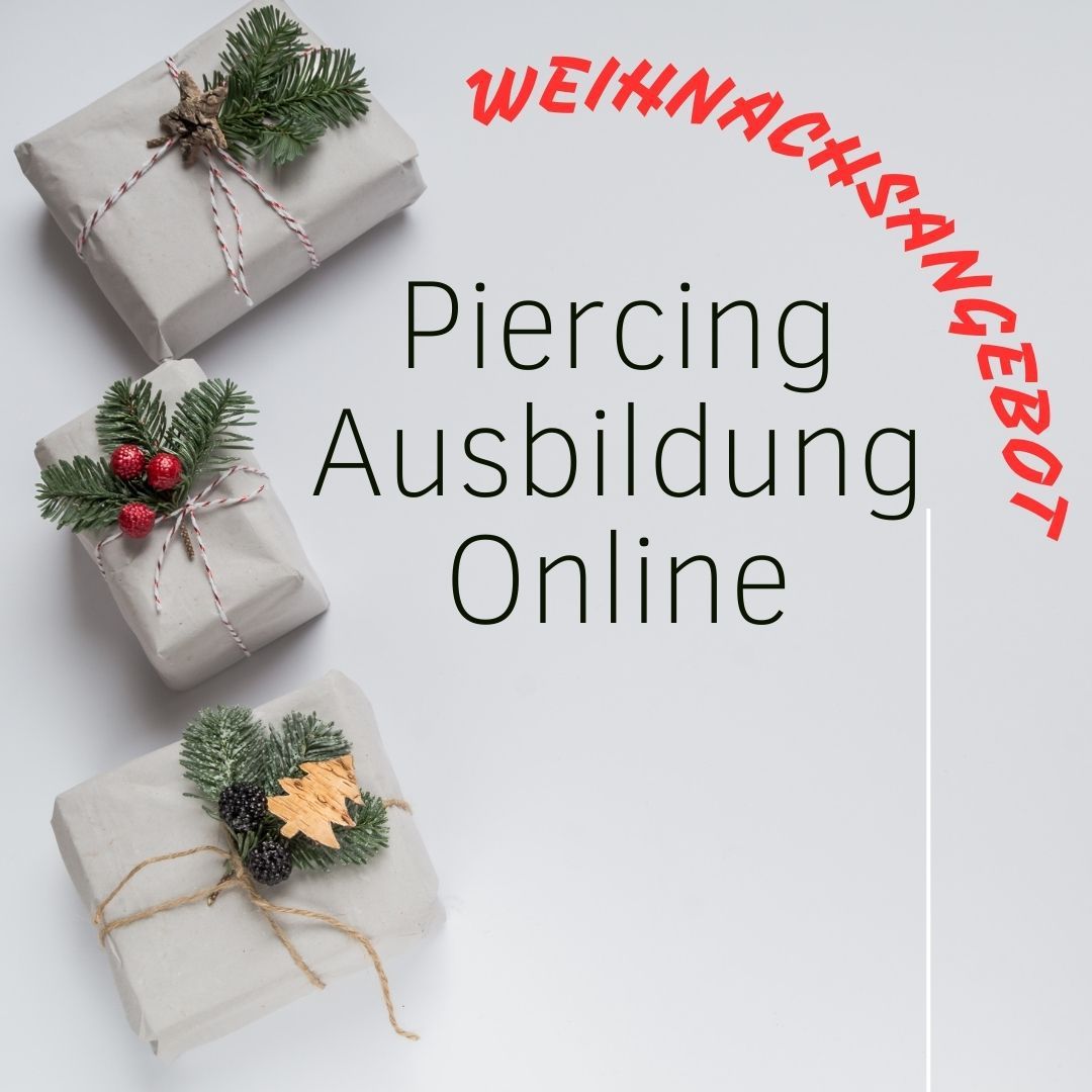 Weihnachtsangebot, Piercing Ausbildung Online