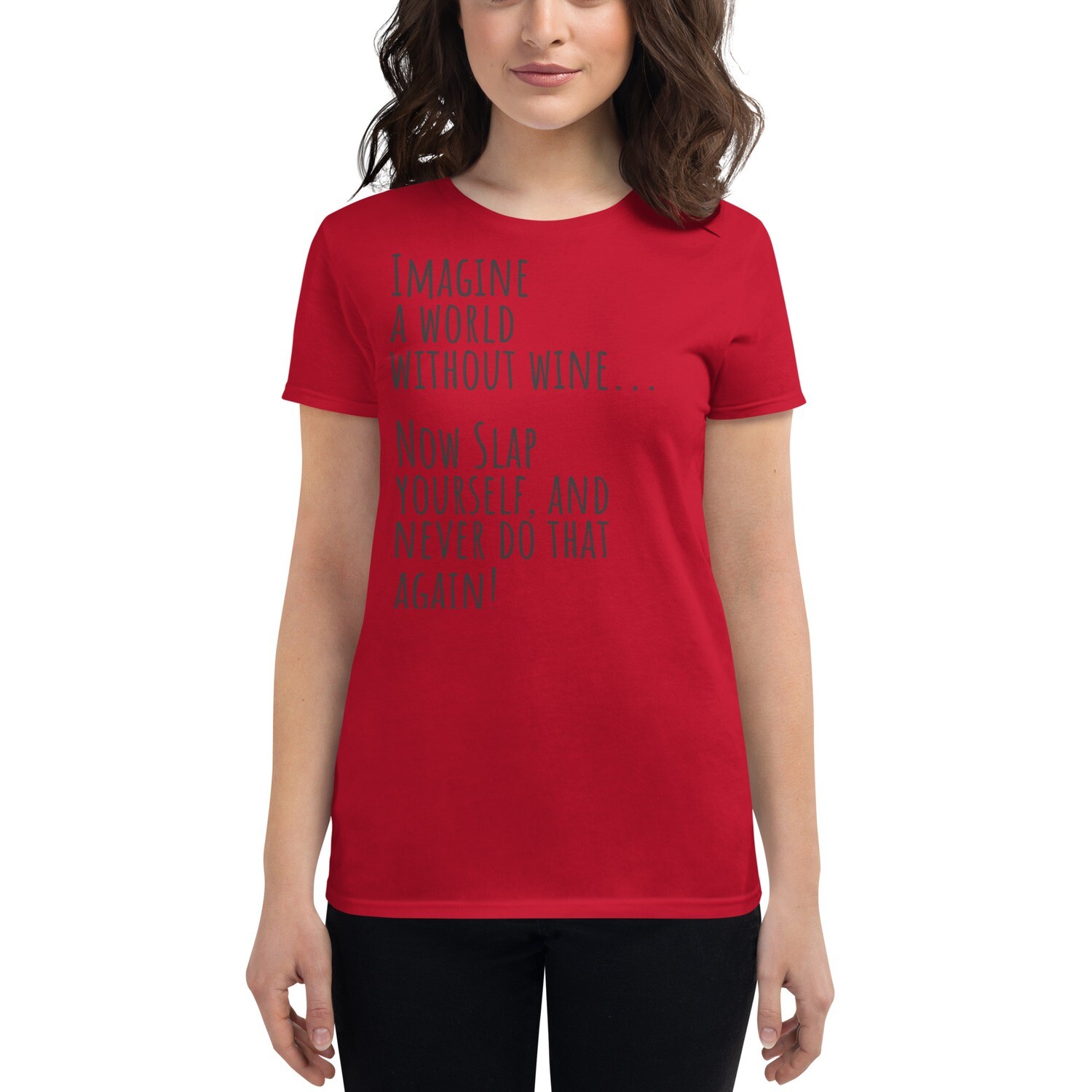 Women&#39;s short sleeve t-shirt, Color: True Red, Size: S