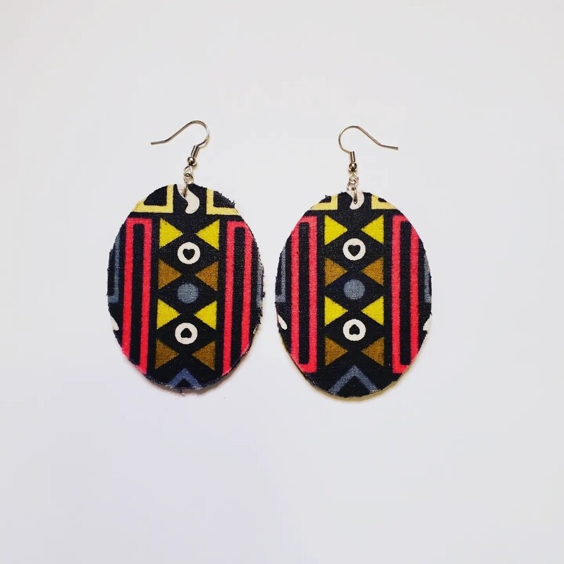 Fabric &amp; Wood- Oval