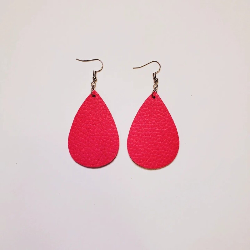 Teardrop Leather- Pink