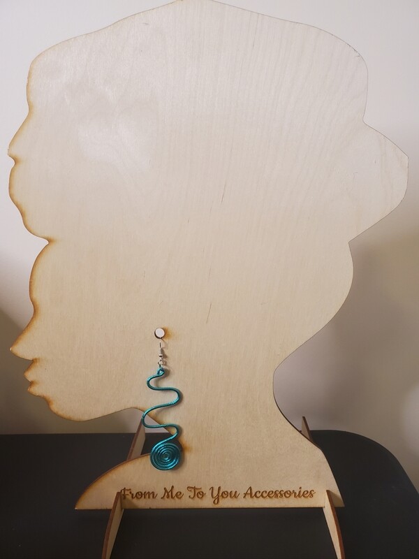 Wire Earrings- Green w/Shimmer
