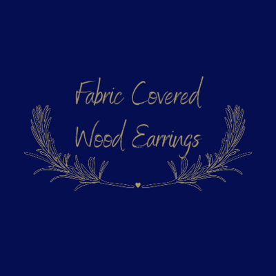 Fabric Covered Wood Earrings