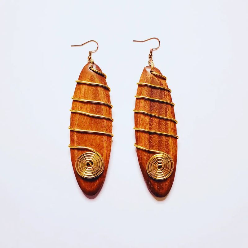 Wire &amp; Wood Earrings