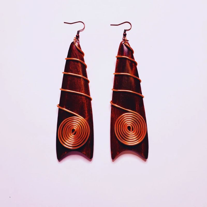 Wire &amp; Wood Earrings