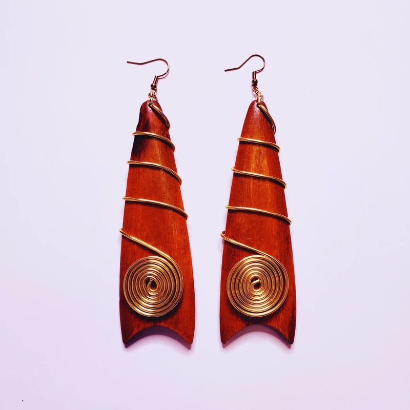 Wire &amp; Wood Earrings