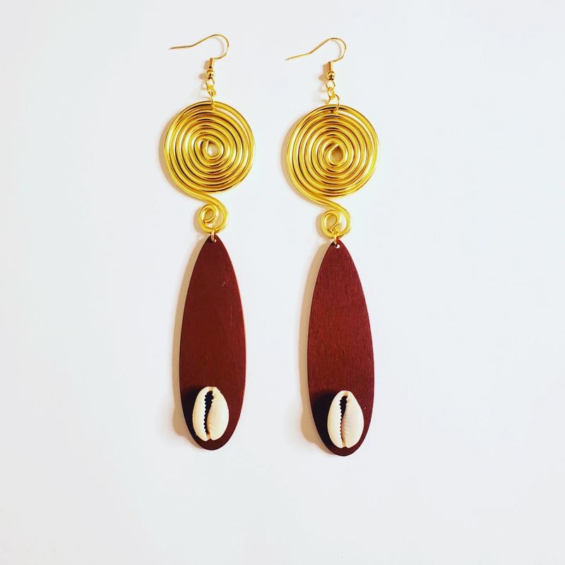 Wire &amp; Wood Earrings
