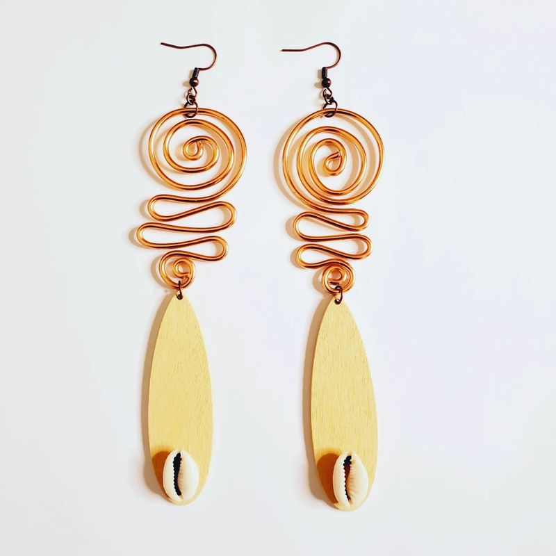 Wire &amp; Wood Earrings