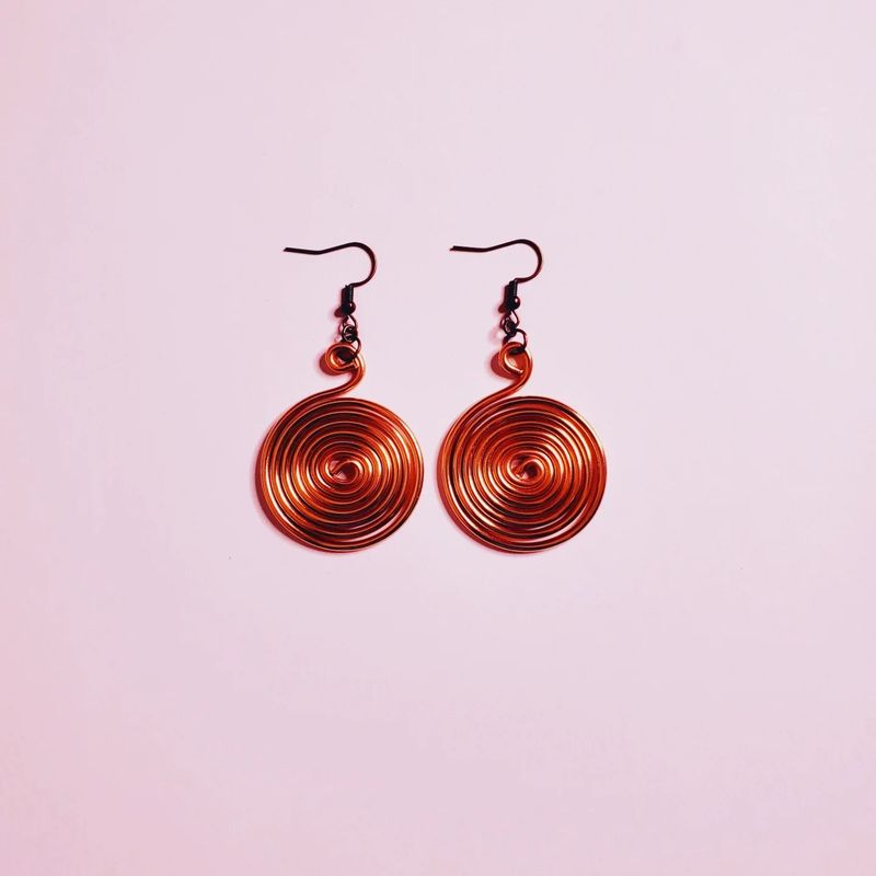 Wire Earrings- Copper