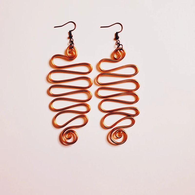 Wire Earrings- Copper