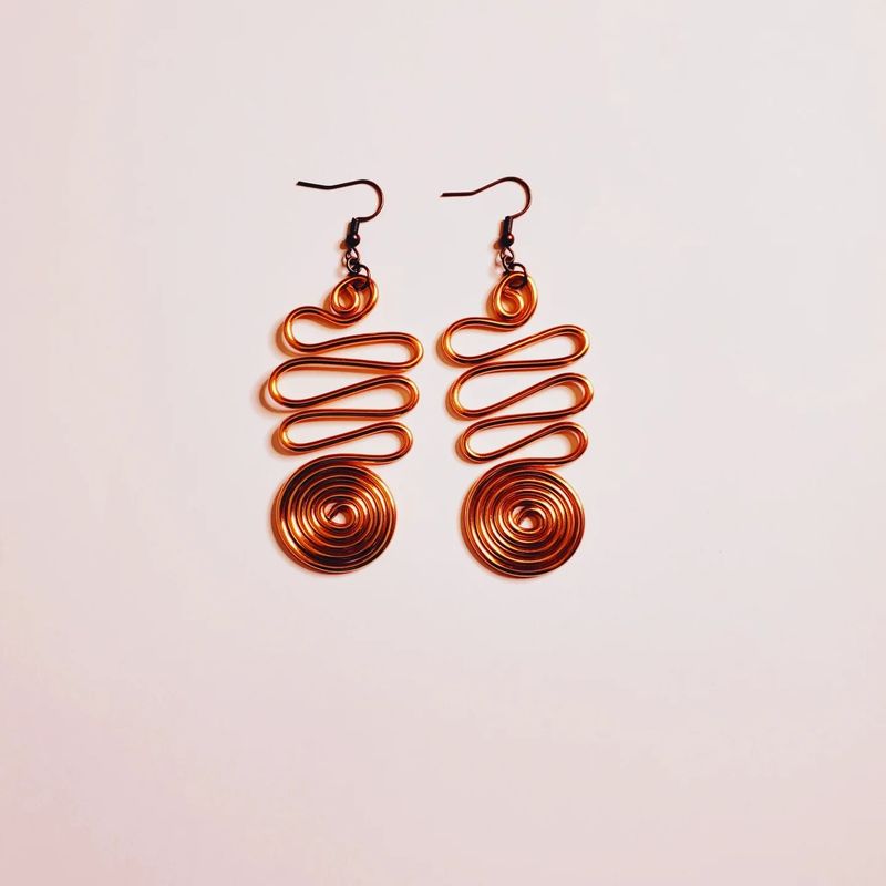 Wire Earrings -Copper
