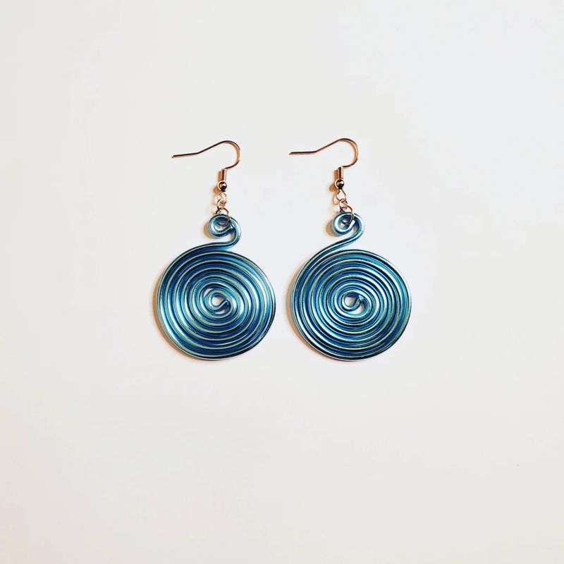Wire Earrings- Aqua Blue