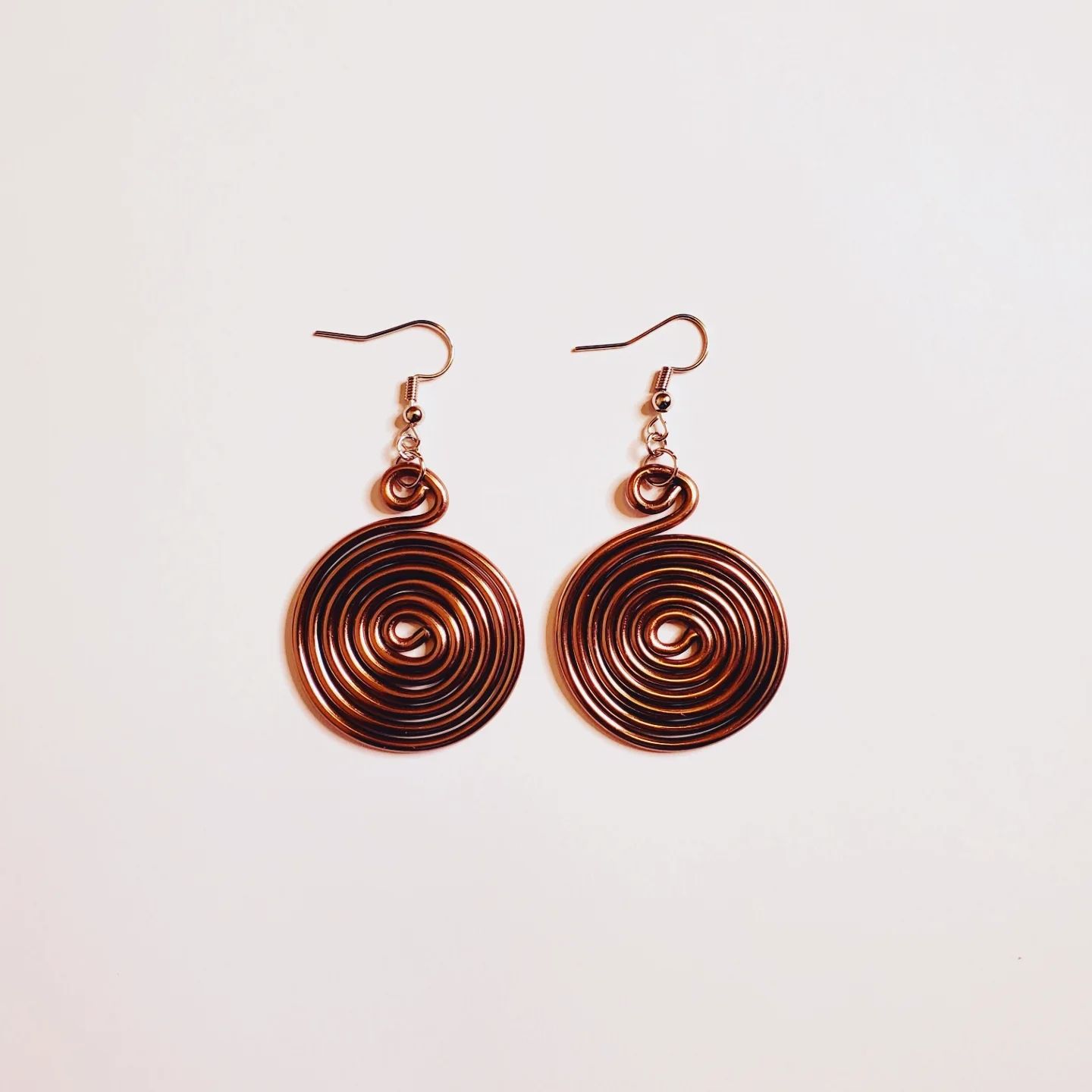 Wire Earrings- Brown