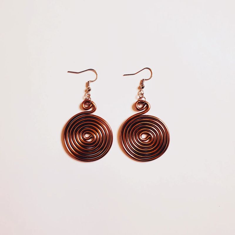 Wire Earrings- Brown
