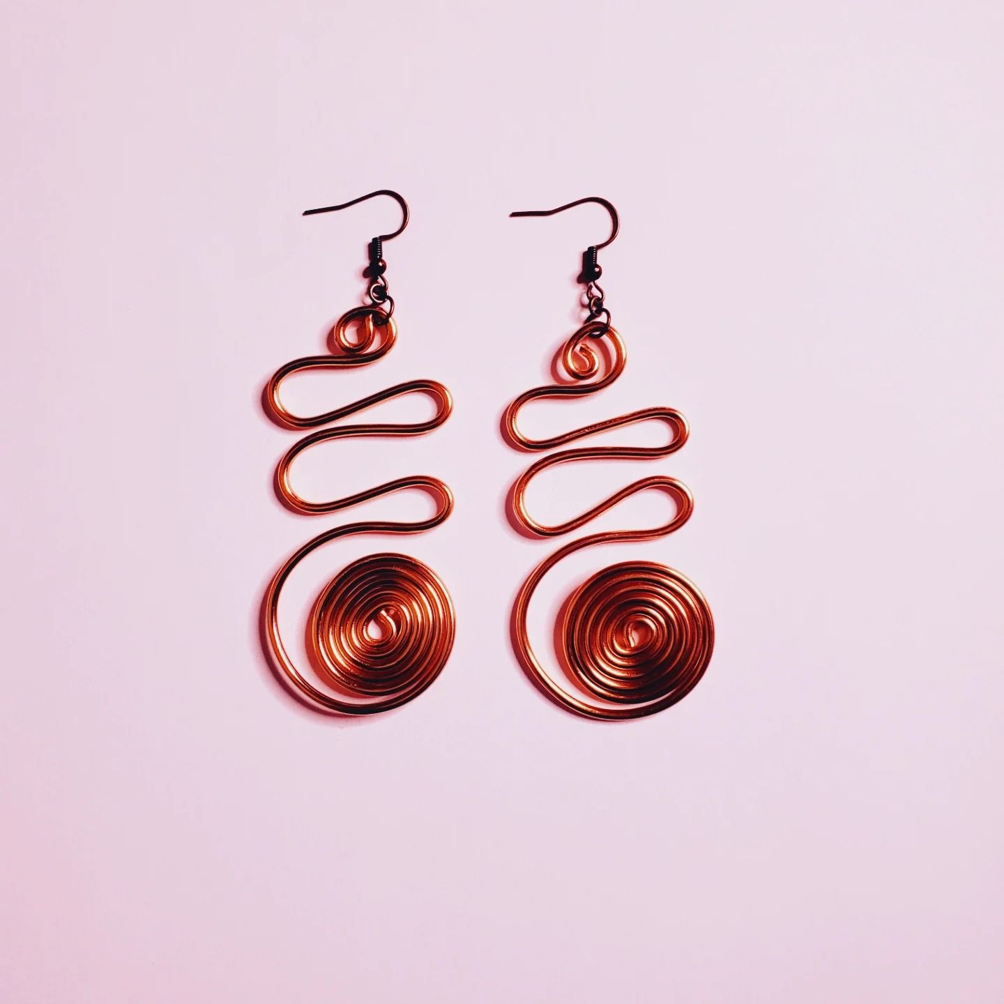 Wire Earrings- Copper