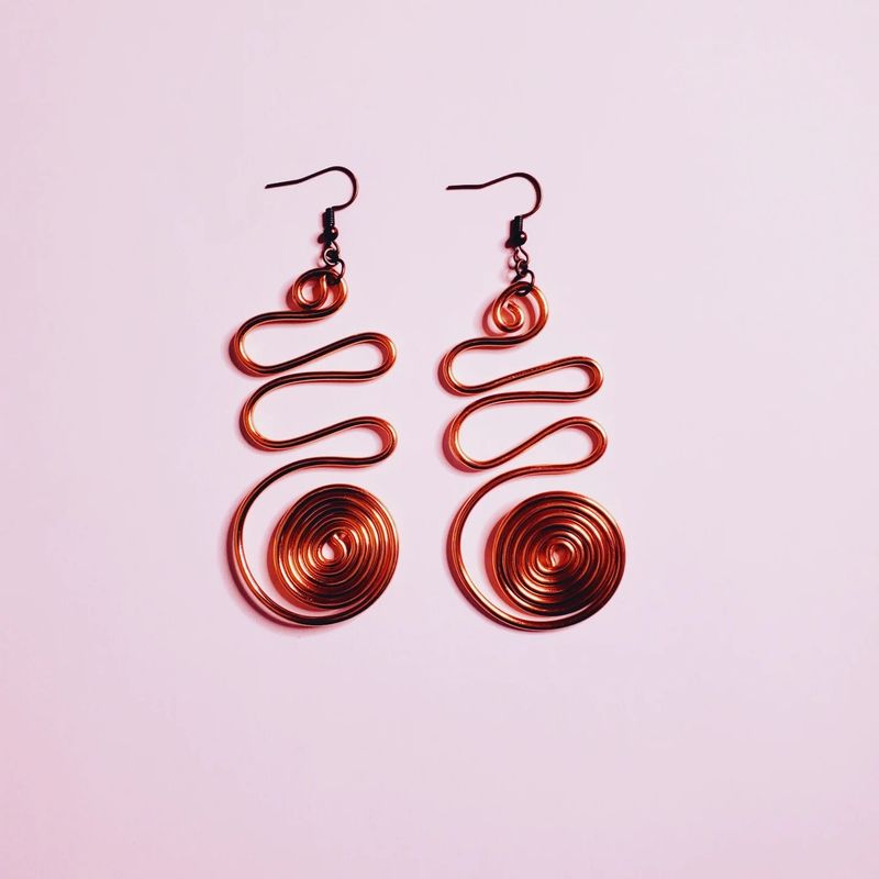 Wire Earrings- Copper