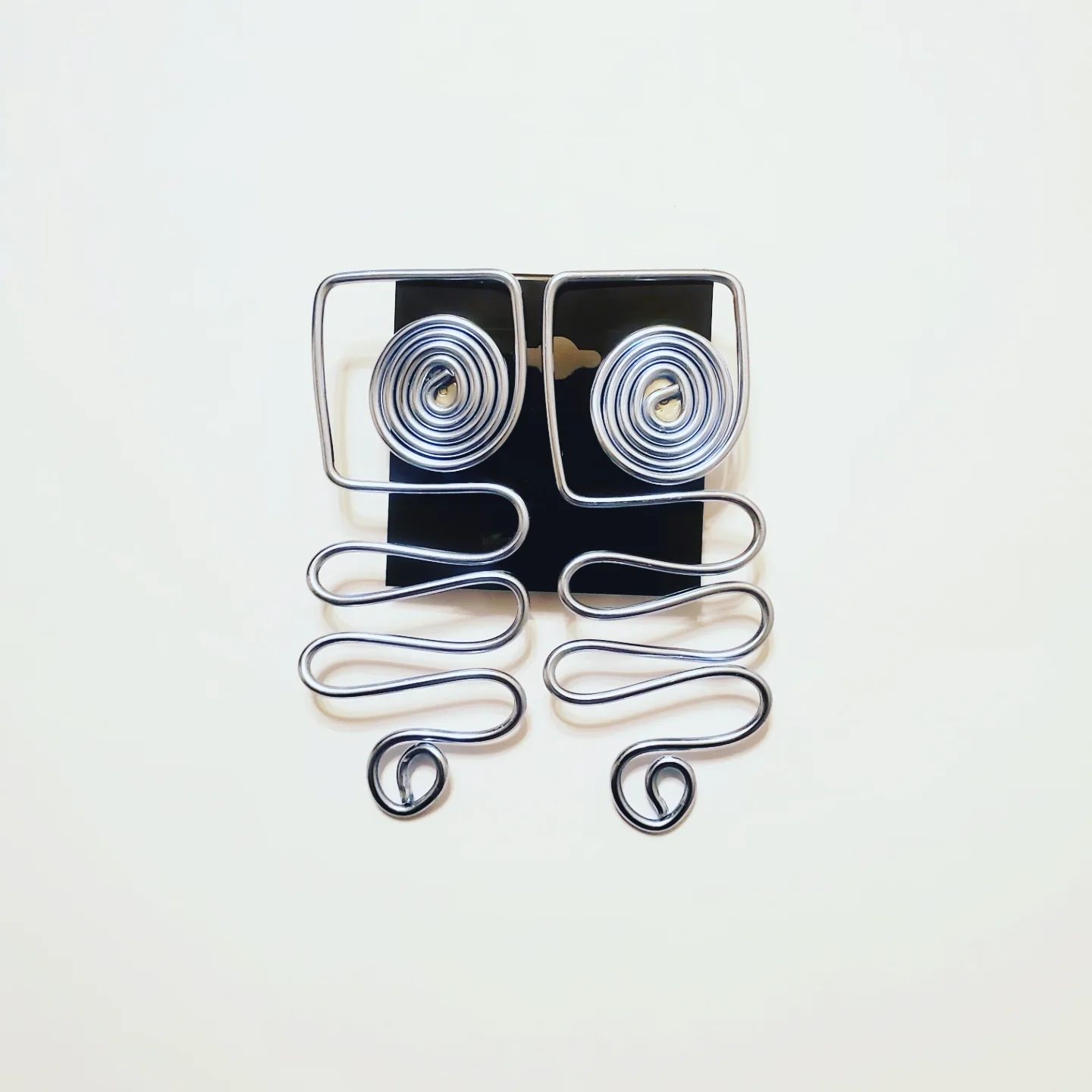 Wire Stud Earrings- Sky Blue