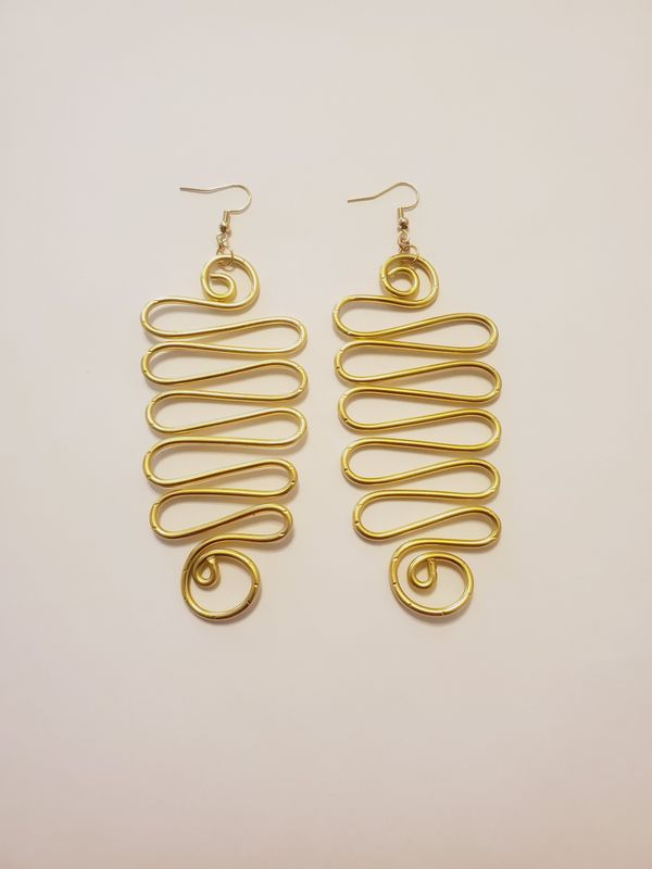 Wire Earrings- Gold