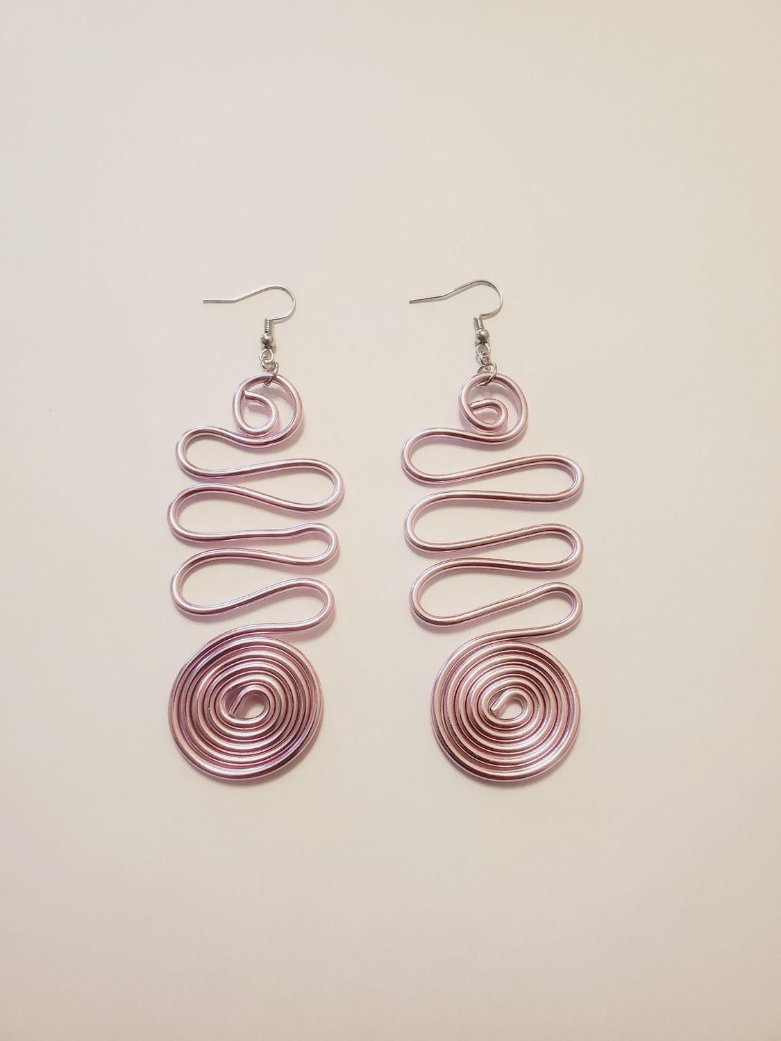 Wire Earrings- Pink