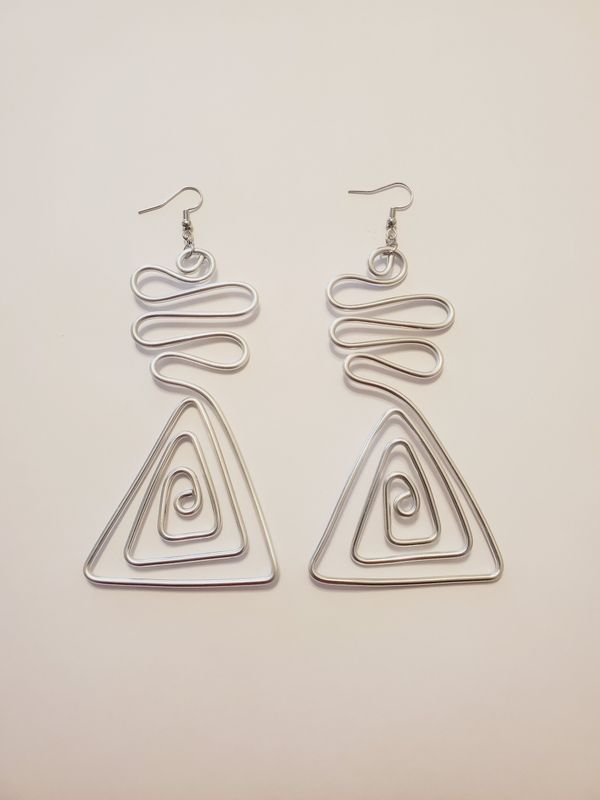 Wire Triangles- Silver