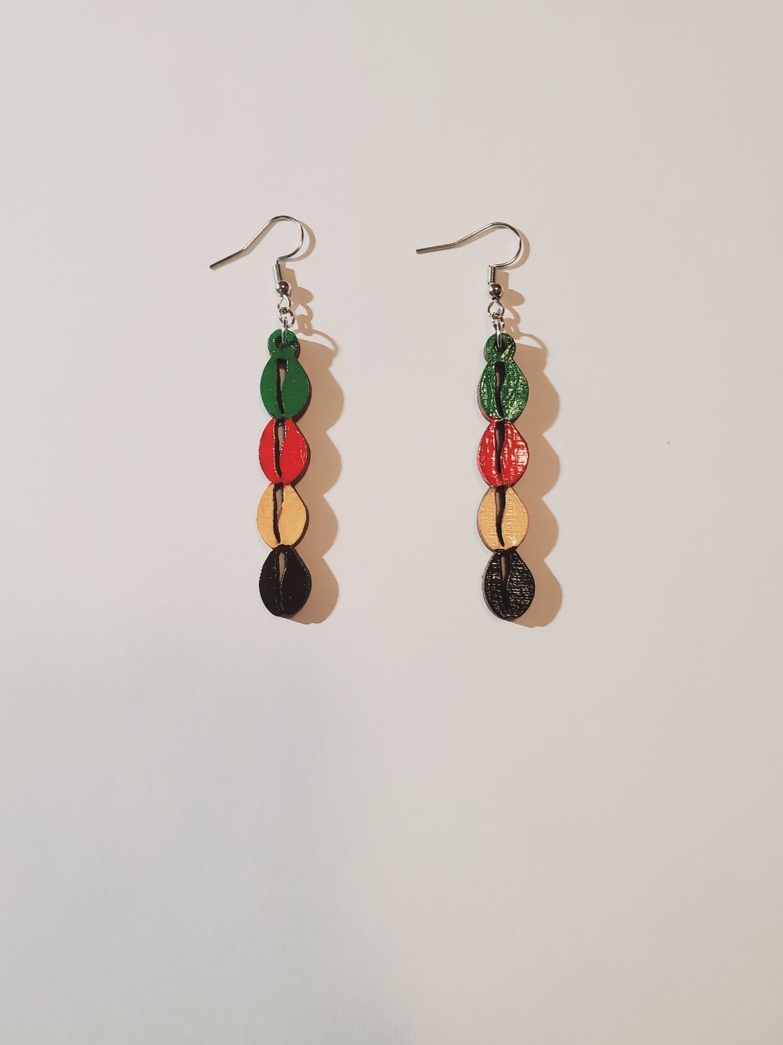 Cowrie Shell Handpainted Earrings