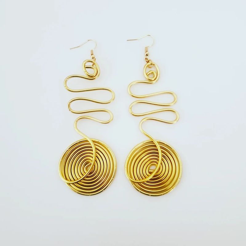 Wire Earrings-Gold