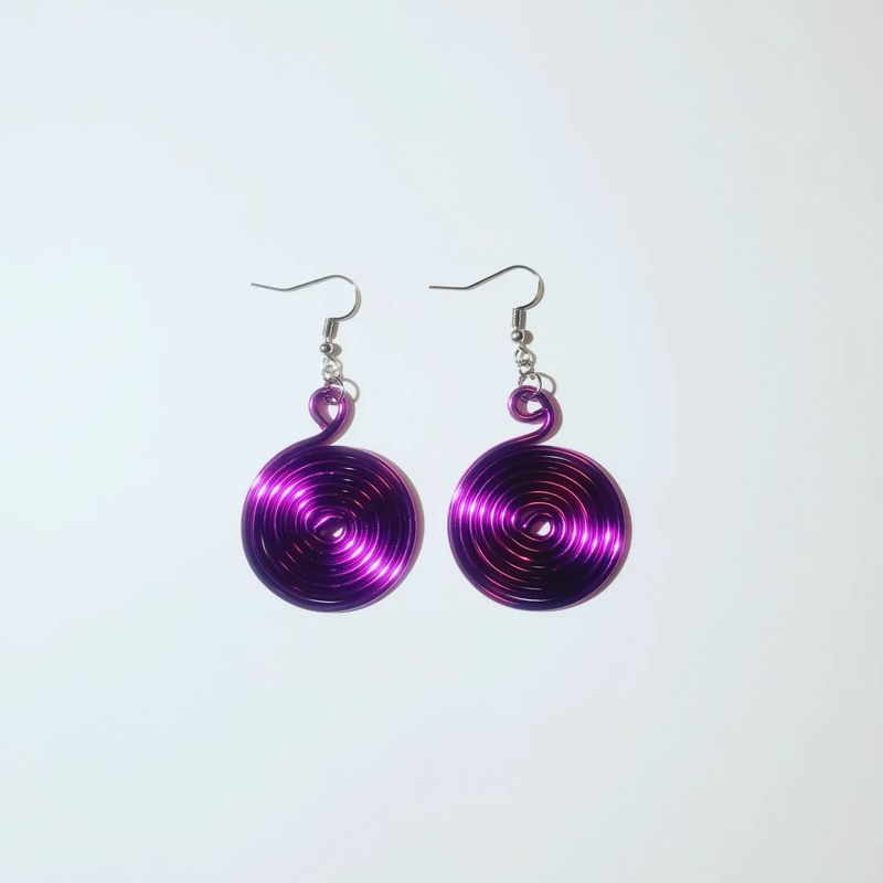 Wire Earrings- Purple