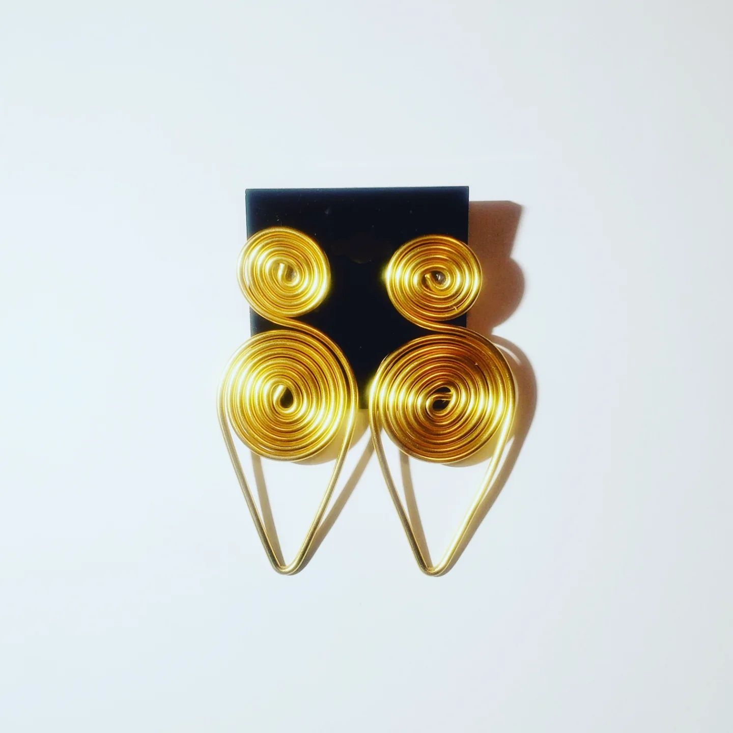 Wire Stud Earrings- Gold
