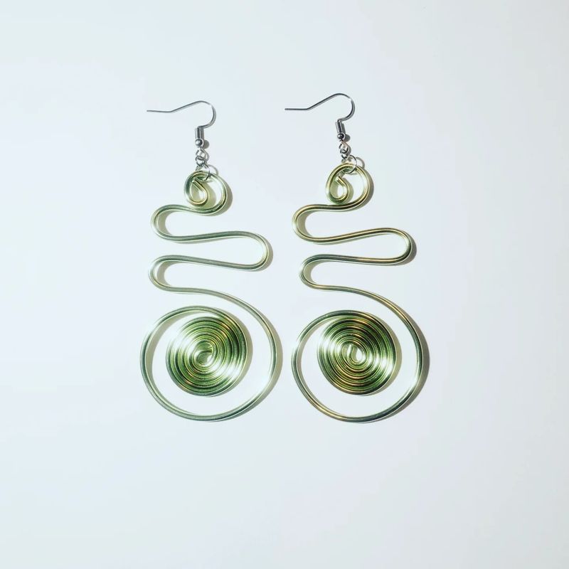 Wire Earrings- Mint Green